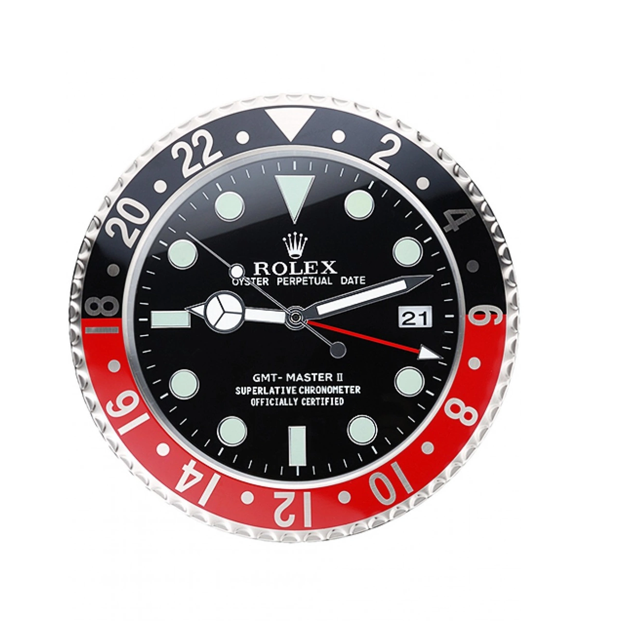 Aaa replica watch Master Rolex II 622478 GMT Wall Black-Red Clock 0630